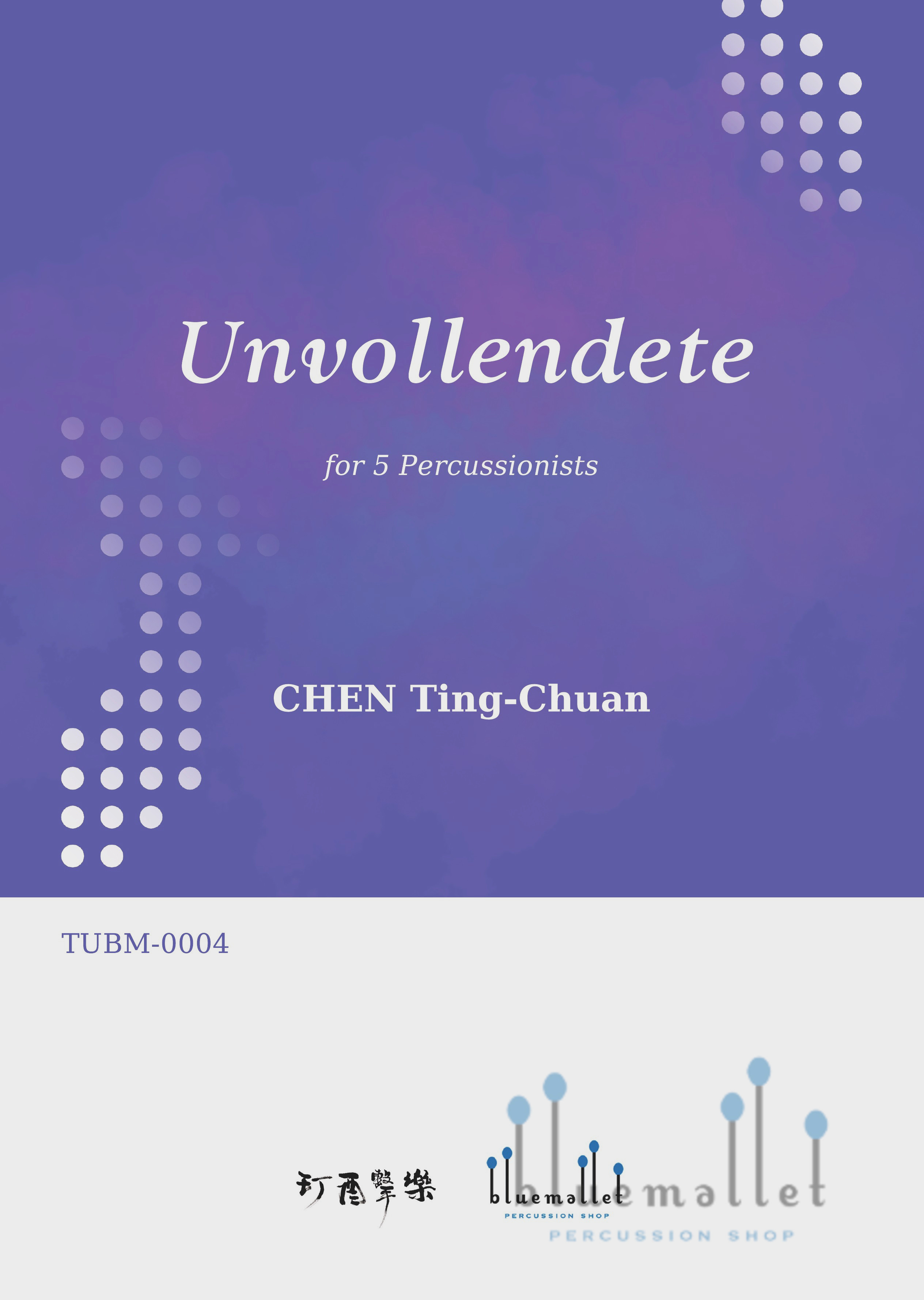 Schubert , Franz Peter - Unvollendete for 5 Percussionists (arr. Chen , Ting-Chuan) (スコア・パート譜セット)