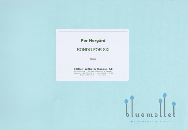 Norgard , Per - Rondo for Six for Percussion Sextet (スコアのみ)