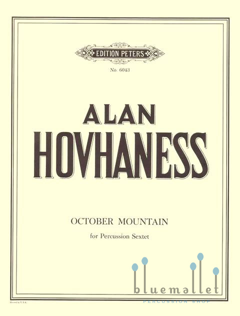 Hovhaness , Alan - October Mountain for Percussion Sextet (スコア・パート譜セット)