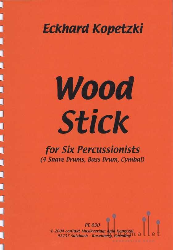 Kopetzki , Eckhard - Wood Stick for Six Percussionists (スコア・パート譜セット)
