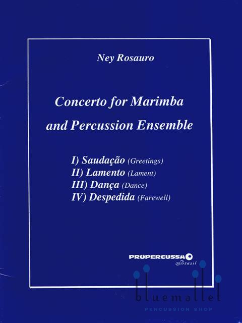 Rosauro , Ney - Concerto for Marimba and Percussion Ensemble (打楽器アンサンブル伴奏版 / スコア・パート譜セット)