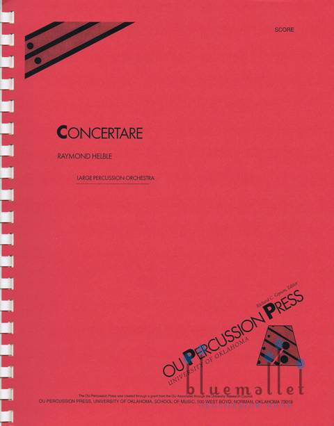 Helble , Raymond - Concertare for Percussion Orchestra (スコア・パート譜セット)