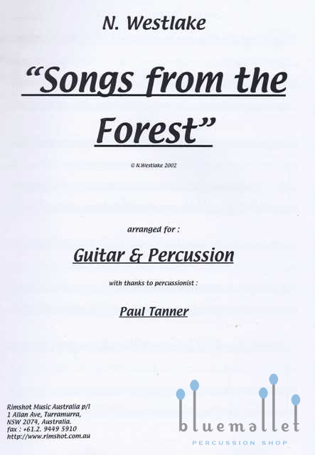 Westlake , Nigel - Songs from the Forest (パート譜のみ)