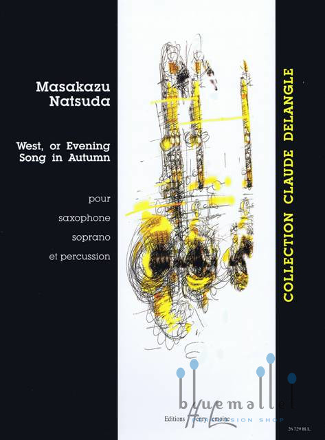 Natsuda , Masakazu - West or Evening Song in Autumn pour Saxophone Soprano et Percussion (スコアのみ)