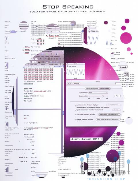 Akiho , Andy - Stop Speaking for Snare Drum Solo + Digital Playback