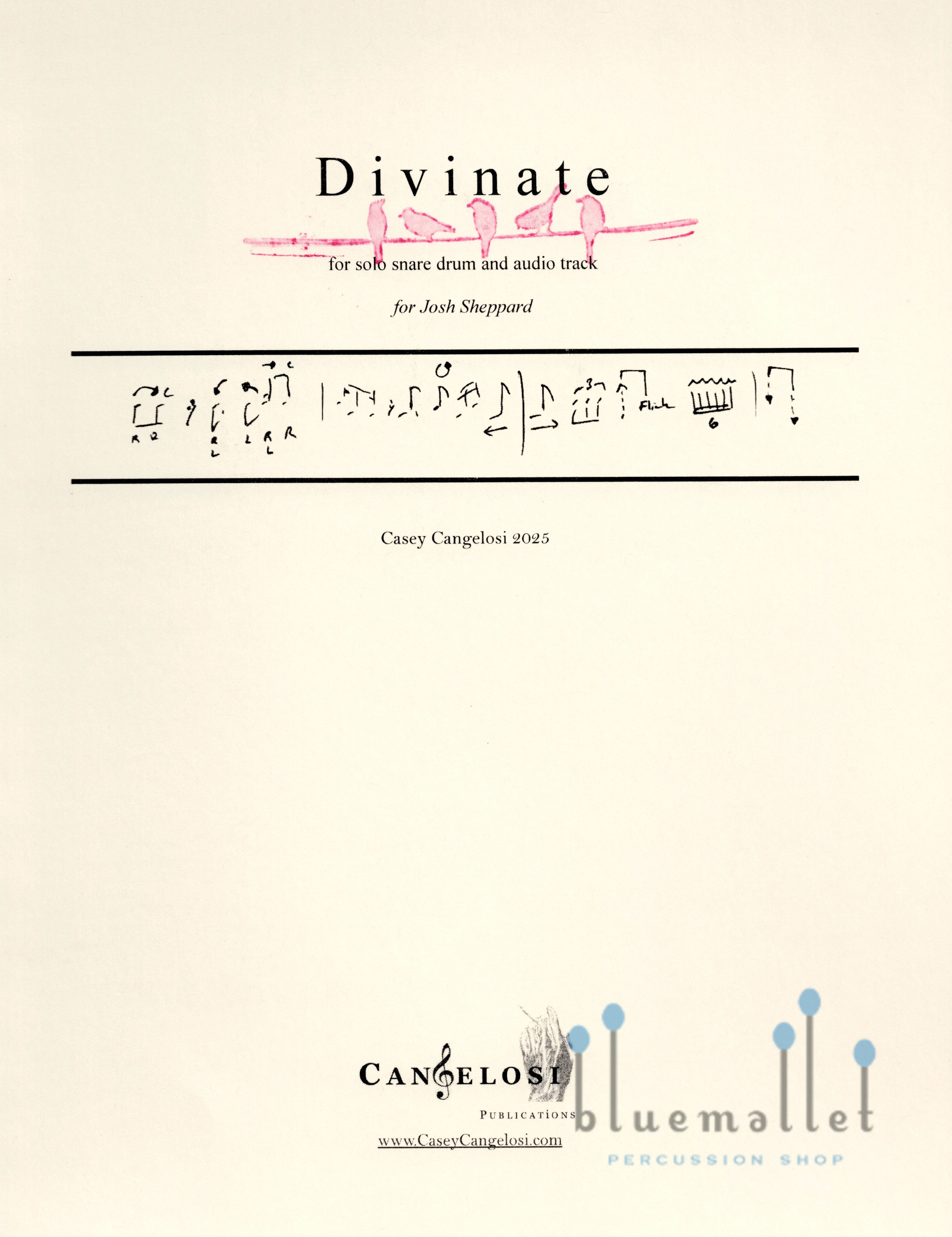 Cangelosi , Casey - Divinate for Solo Snare Drum and Audio Track