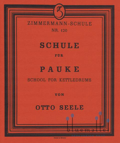 Seele , Otto - Schule fur Pauke