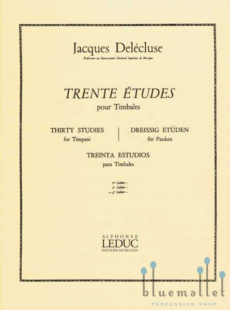 Delecluse , Jacques - Trente Etudes pour Timbales 3