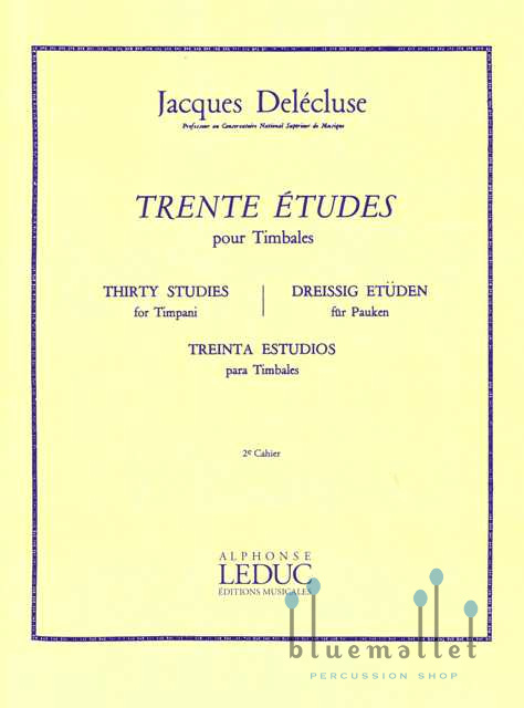 Delecluse , Jacques - Trente Etudes pour Timbales 2