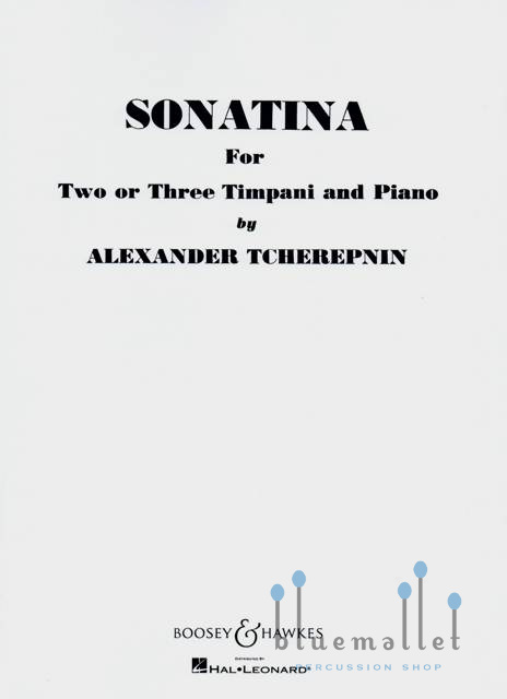 Tcherepnin , Alexander - Sonatina For Two or Three Timpani and Piano (スコア・パート譜セット)