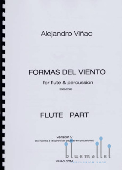 Vinao , Alejandro - Formas del Viento for Flute & Percussion Version 2 (パート譜のみ)