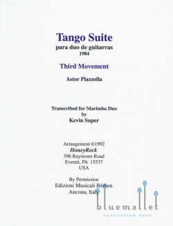 Piazzolla , Astor - Tango Suite Movement 3 para Duo de Guitarras (スコア・パート譜セット)