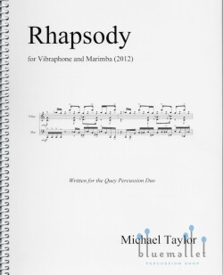 Taylor , Michael - Rhapsody for Vibraphone and Marimba (スコア・パート譜セット)