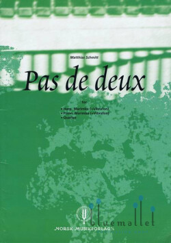 Schmitt , Matthias - Pas de Deux for Percussion Quartet , 2 Marimbas and Vibrafon (スコア・パート譜セット)