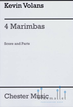 Volans , Kevin - 4 Marimbas (スコア・パート譜セット)