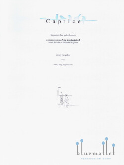 Cangelosi , Casey - Caprice for Piccolo Flute and Xylophone (スコア・パート譜セット)