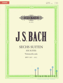 Bach , Johann Sebastian - Sechs Suiten fur Violoncello solo (pub. by Peters / ed. by Paul Rubardt)