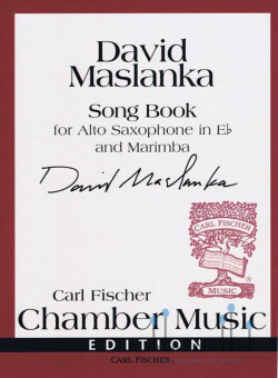 Maslanka , David - Song Book for Alto Saxophone in E♭ and Marimba (スコア・パート譜セット)