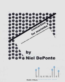De Ponte , Niel - Concertino for Marimba (ピアノ伴奏版 / スコア・パート譜セット)