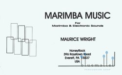 Wright , Maurice - Marimba Music for Marimba and Electronic Sounds (CD伴奏付き)