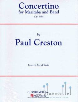 Creston , Paul - Concertino for Marimba and Band (吹奏楽伴奏版 / スコア・パート譜セット)