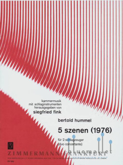 Hummel , Bertold - 5 Szenen fur 2 Schlagzeuger (スコアのみ) (特価品)