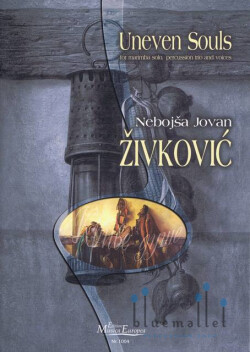 Zivkovic , Nebojsa Jovan - Uneven Souls (Sta Vidis II) for Solo Marimba , Percussion Trio and Male Voices op.22 (スコア・パート譜セット)