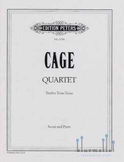 Cage , John - Quartet for Twelve Tom-Toms (She is Asleep) (スコア・パート譜セット)