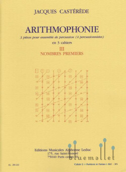 Casterede , Jacques - Arithmophonie 3. Nombres Premiers (スコア・パート譜セット) (特価品)