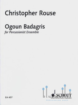Rouse , Christopher - Ogoun Badagris for Percussion Ensemble (スコア・パート譜セット)