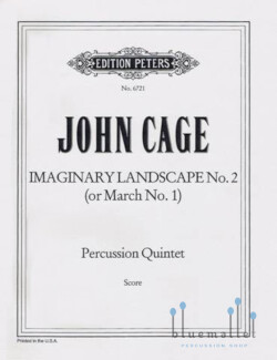 Cage , John - Imaginary Landscape No.2 (or March No.1) (スコアのみ)