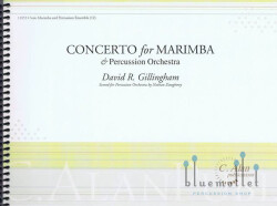 Gillingham , David R. - Concerto No.2 for Marimba & Percussion Orchestra (打楽器アンサンブル伴奏版 / スコア・パート譜セット)