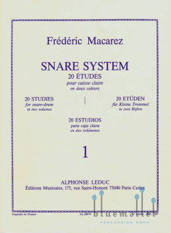 Macarez , Frederic - Snare System  20 Etudes pour Caisse Claire I