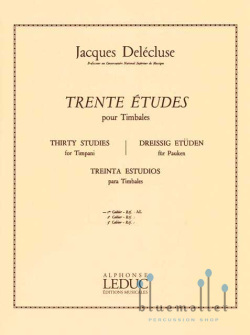 Delecluse , Jacques - Trente Etudes pour Timbales 1