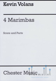 Volans , Kevin - 4 Marimbas (スコア・パート譜セット)