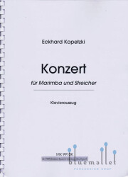 Kopetzki , Eckhard - Konzert fur Marimba und Streicher (ピアノ伴奏版 / スコア・パート譜セット)