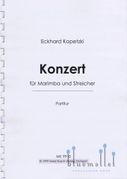 Kopetzki , Eckhard - Konzert fur Marimba und Streicher (オーケストラ伴奏版 / スコアのみ)