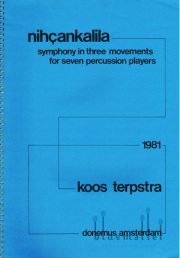 Terpstra , Koos - Nihcankalila (スコア・パート譜セット)