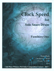 Ono , Fumihiro - Clock Speed for Solo Snare Drum