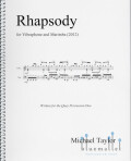 Taylor , Michael - Rhapsody for Vibraphone and Marimba (スコア・パート譜セット)