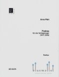 Part , Arvo - Fratres vier Schlagzeuger (スコアのみ)