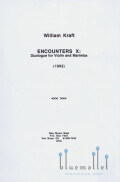 Kraft , William - Encounters X : Duologue for Violin and Marimba (スコアのみ)