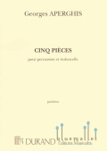 Aperghis , Georges - Cinq Pieces pour Percussion et Violoncelle (スコアのみ)