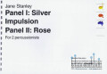 Stanley , Jane - Panel I : Silver , Impulsion , Panel II : Rose for 2 Percussionists (スコア2冊セット) (特価品)