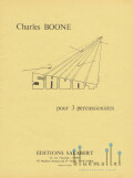 Boone , Charles - Shunt pour Three Percussionistes (スコアのみ) (特価品)