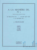 Delecluse , Jacques - A la Maniere de No.1 (スコア・パート譜セット)