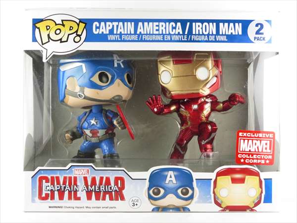 箱傷】 アイアンマン&キャプテンアメリカ MARVEL COLLECTOR CORP限定版  