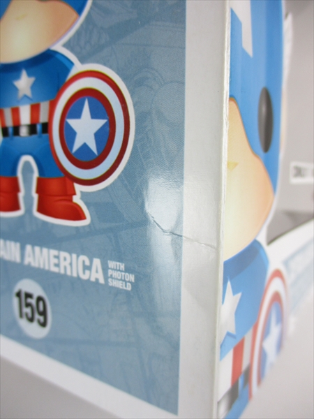 箱傷 キャプテンアメリカ 75thフォトンシールド Marvel Funko ファンコ Pop 159