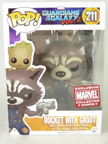 ロケット with グルート MARVEL COLLECTOR CORP限定版 [ガーディアンズオブザギャラクシー2] FUNKO(ファンコ)  POP! 211