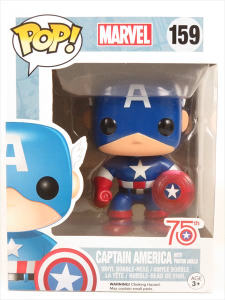 箱傷 キャプテンアメリカ 75thフォトンシールド Marvel Funko ファンコ Pop 159